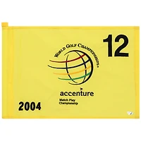 PGA TOUR Event-Used #12 Yellow Pin Flag from The Accenture Match Play Championship on February 25th to 29th 2004
