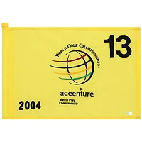 PGA TOUR Event-Used #13 Yellow Pin Flag from The Accenture Match Play Championship on February 25th to 29th 2004