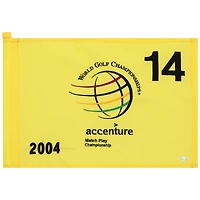PGA TOUR Event-Used #14 Yellow Pin Flag from The Accenture Match Play Championship on February 25th to 29th 2004