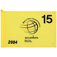 PGA TOUR Event-Used #15 Yellow Pin Flag from The Accenture Match Play Championship on February 25th to 29th 2004