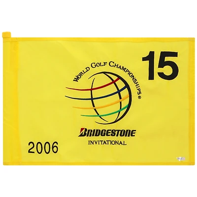 PGA TOUR Event-Used #15 Yellow Pin Flag from the Bridgestone Invitational on August 24-27 2006