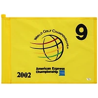PGA TOUR Event-Used #9 Yellow Pin Flag from The American Express Championship on September 19th to 22nd 2002