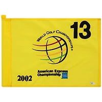 PGA TOUR Event-Used #13 Yellow Pin Flag from The American Express Championship on September 19th to 22nd 2002