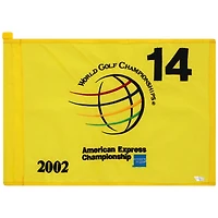 PGA TOUR Event-Used #14 Yellow Pin Flag from The American Express Championship on September 19th to 22nd 2002