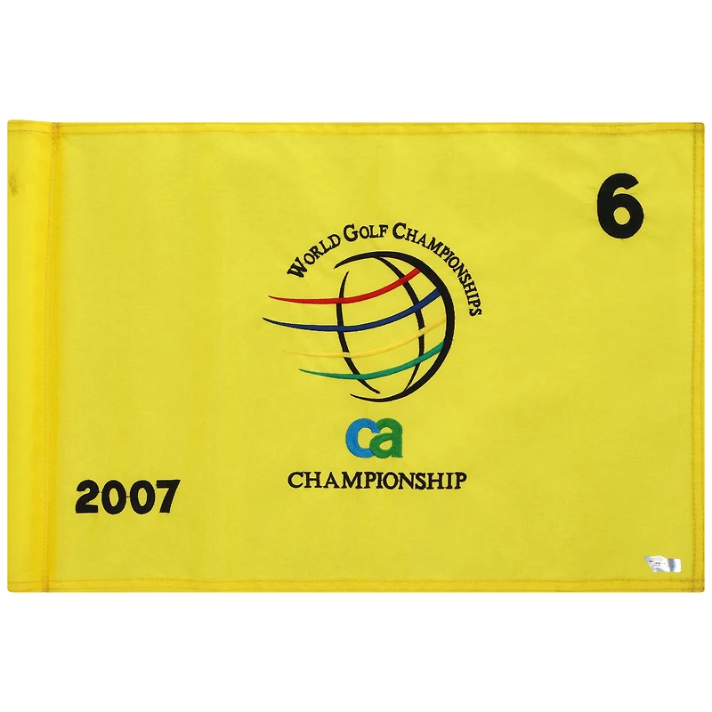PGA TOUR Event-Used #6 Yellow Pin Flag from The CA Championship on March 22nd to 25th 2007