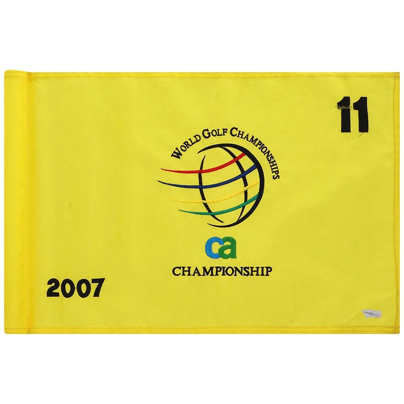 PGA TOUR Event-Used #11 Yellow Pin Flag from The CA Championship on March 22nd to 25th 2007