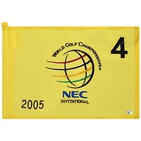 PGA TOUR Event-Used #4 Yellow Pin Flag from The NEC Invitational on August 18th to 21st 2005