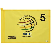PGA TOUR Event-Used #5 Yellow Pin Flag from The NEC Invitational on August 18th to 21st 2005