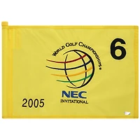 PGA TOUR Event-Used #6 Yellow Pin Flag from The NEC Invitational on August 18th to 21st 2005