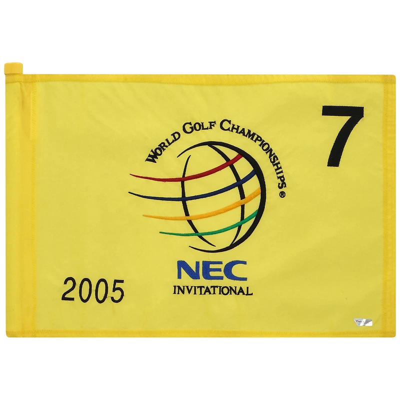 PGA TOUR Event-Used #7 Yellow Pin Flag from The NEC Invitational on August 18th to 21st 2005