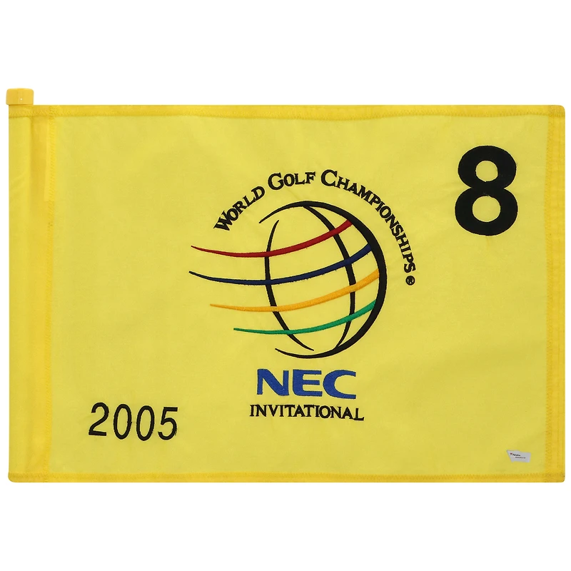 PGA TOUR Event-Used #8 Yellow Pin Flag from The NEC Invitational on August 18th to 21st 2005