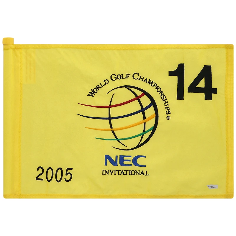 PGA TOUR Event-Used #14 Yellow Pin Flag from The NEC Invitational on August 18th to 21st 2005