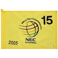 PGA TOUR Event-Used #15 Yellow Pin Flag from The NEC Invitational on August 18th to 21st 2005