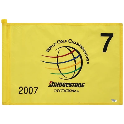 PGA TOUR Event-Used #7 Yellow Pin Flag from The Bridgestone Invitational on August 2nd to 5th 2007