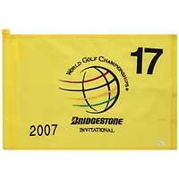 PGA TOUR Event-Used #17 Yellow Pin Flag from The Bridgestone Invitational on August 2nd to 5th 2007