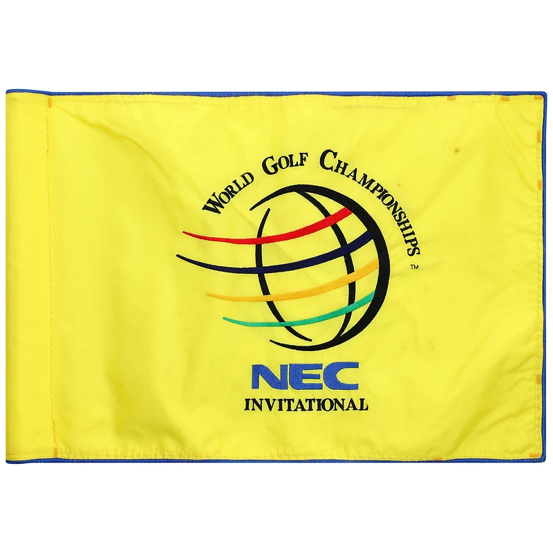 PGA TOUR Event-Used #4 Yellow Pin Flag from The NEC Invitational on August 23rd to 26th 2001
