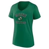 Women's Kelly Green Maine Celtics Overtime V-Neck T-Shirt