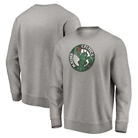 Men's Heathered Gray Maine Celtics Distressed Primary Pullover Sweatshirt