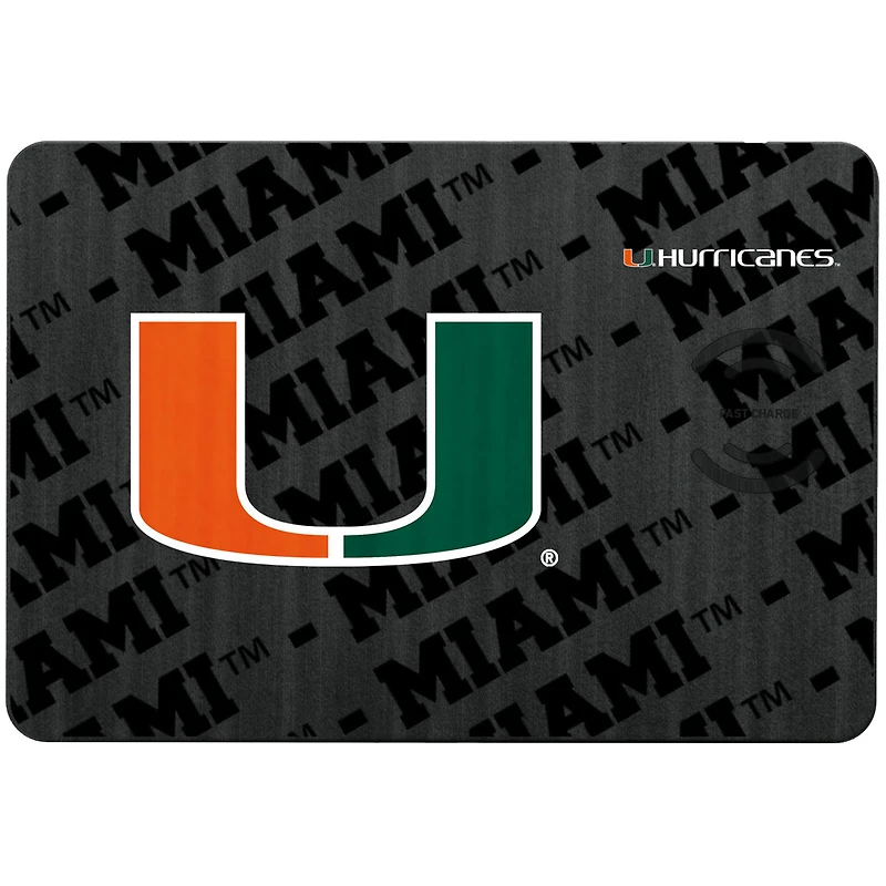Miami Hurricanes Wireless Charger and Mouse Pad