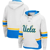 Men's Colosseum White UCLA Bruins Lace Up 3.0 Pullover Hoodie