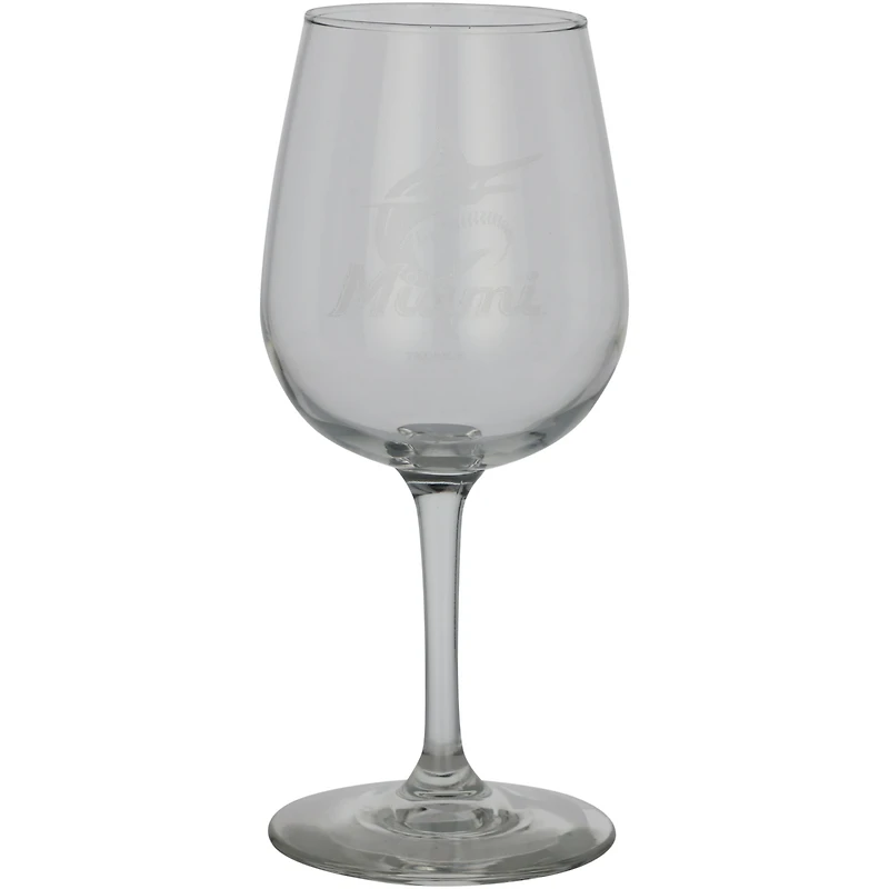 Miami Marlins 12.75oz. Stemmed Wine Glass