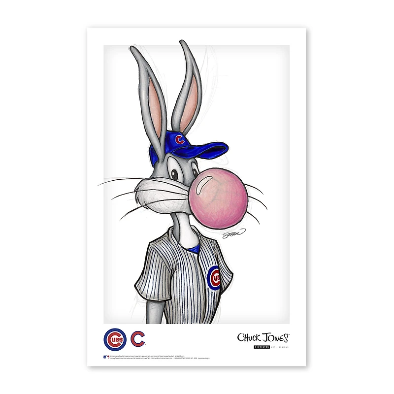 Chicago Cubs 11'' x 17'' Bugs Bunny Art Poster