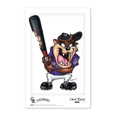 Colorado Rockies 11'' x 17'' Tazmanian Devil Art Poster