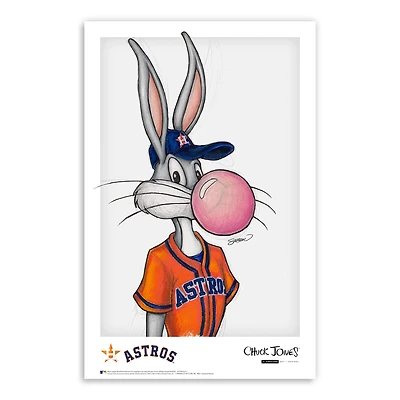 Houston Astros 11'' x 17'' Bugs Bunny Art Poster