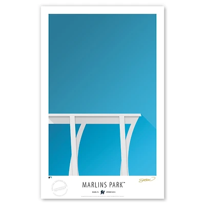 Miami Marlins 17'' x 26'' Stadium Limited Edition Fine Art Print