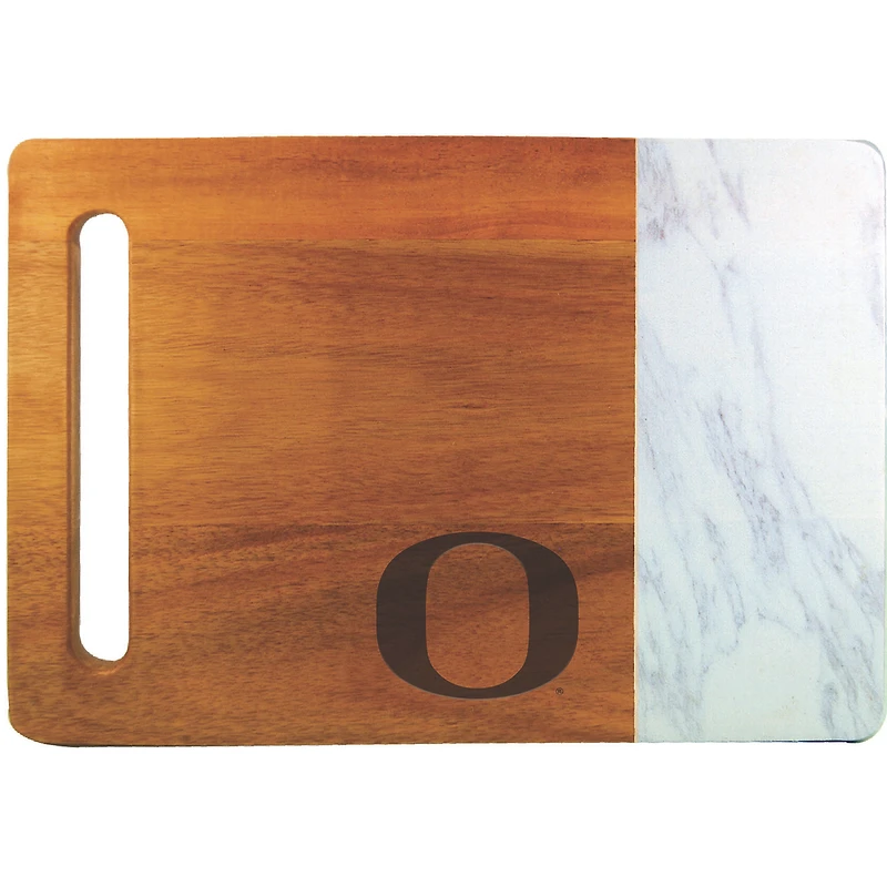 Oregon Ducks Cutting & Serving Board with Faux Marble