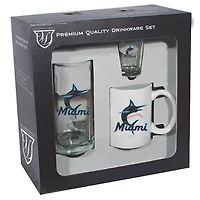 Miami Marlins 15oz. Stein 11oz. Mug & 2oz. Shot Glass Set