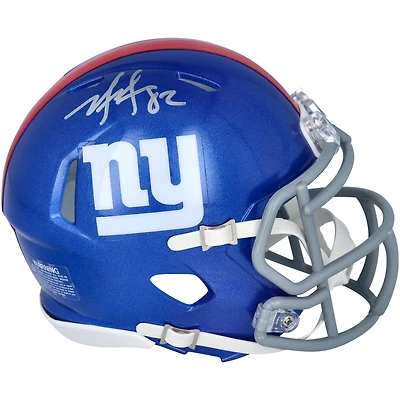 Mario Manningham New York Giants Autographed Riddell Speed Mini Helmet