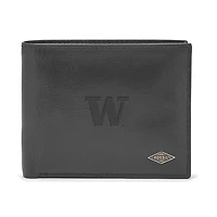 Men's Fossil Black Washington Huskies Ryan RFID Passcase