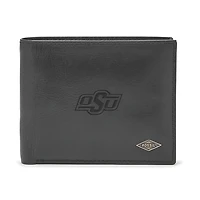Men's Fossil Black Oklahoma State Cowboys Ryan RFID Passcase