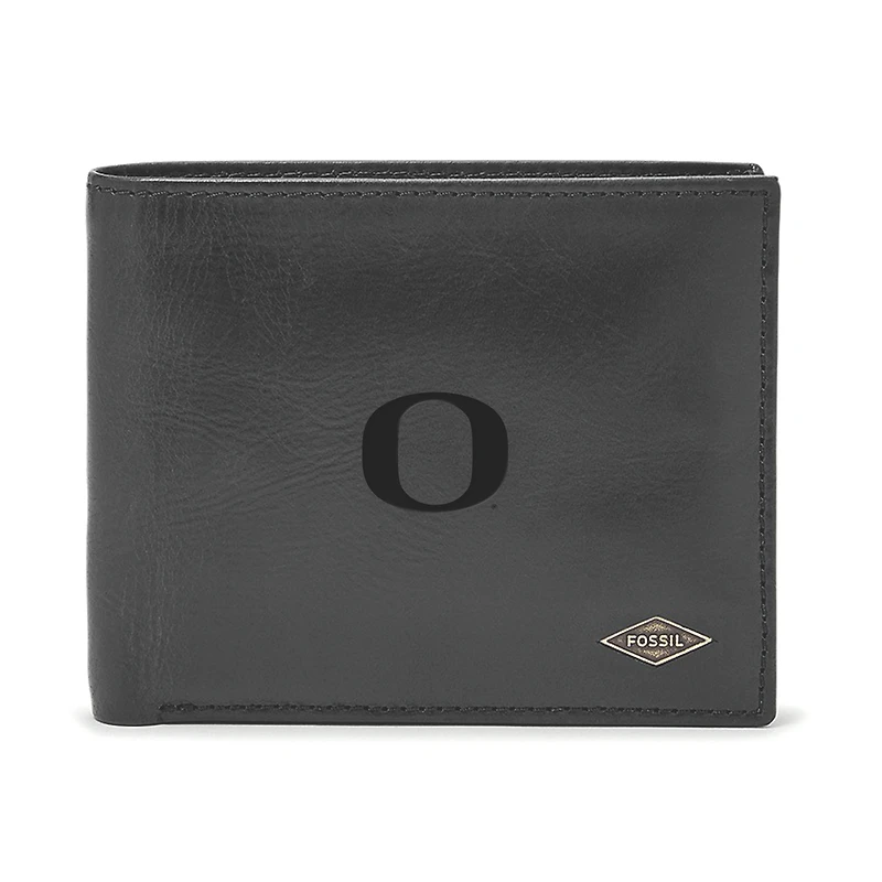 Men's Fossil Black Oregon Ducks Ryan RFID Passcase