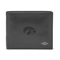 Men's Fossil Black Iowa Hawkeyes Ryan RFID Passcase