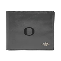 Men's Fossil Black Oregon Ducks Ryan RFID Flip ID Bi-Fold Wallet