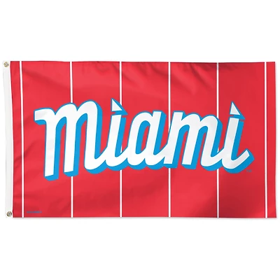 WinCraft Miami Marlins 3' x 5' Deluxe Single-Sided Flag