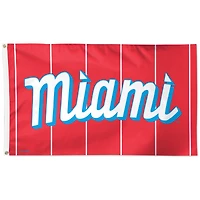 WinCraft Miami Marlins 3' x 5' Deluxe Single-Sided Flag
