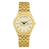 Men's Gold Arkansas Razorbacks Medallion Rolled Link Bracelet Wristwatch