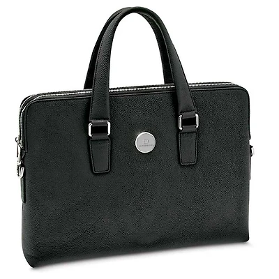 Women's Black Oregon Ducks Leather Briefcase