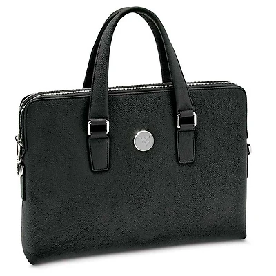 Women's Black West Virginia Mountaineers Leather Briefcase