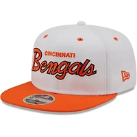 Men's New Era White/Orange Cincinnati Bengals Sparky Original 9FIFTY Snapback Hat
