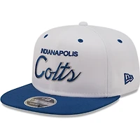 Men's New Era White/Royal Indianapolis Colts Sparky Original 9FIFTY Snapback Hat