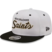 Men's New Era White/Black New Orleans Saints Sparky Original 9FIFTY Snapback Hat