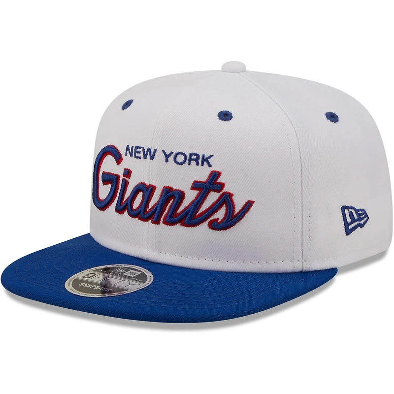 Men's New Era White/Royal New York Giants Sparky Original 9FIFTY Snapback Hat