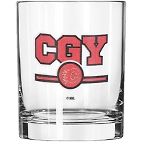 Calgary Flames Letterman 14oz. Rocks Glass