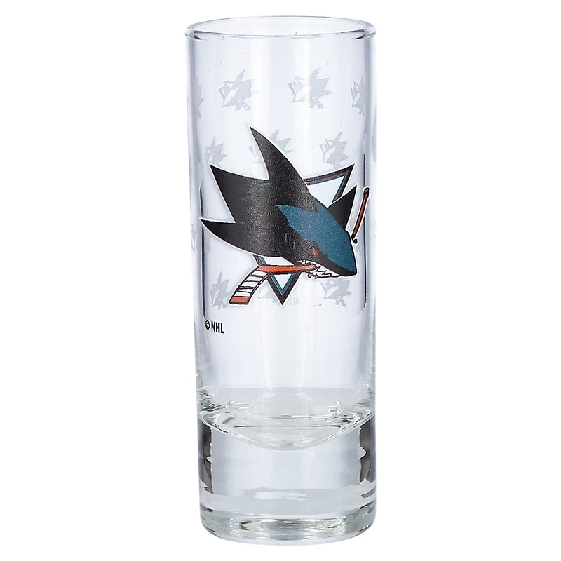 San Jose Sharks 2.5oz. Satin-Etched Tall Shot Glass