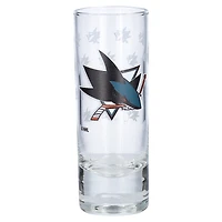 San Jose Sharks 2.5oz. Satin-Etched Tall Shot Glass
