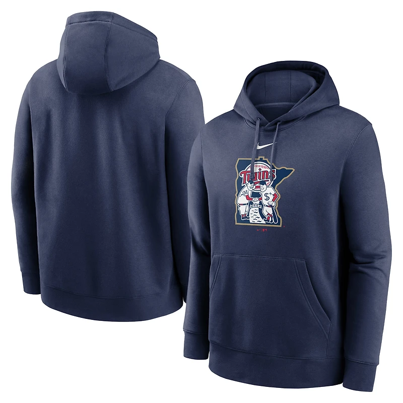 Men's Nike Navy Minnesota Twins Alternate Logo Club Pullover Hoodie